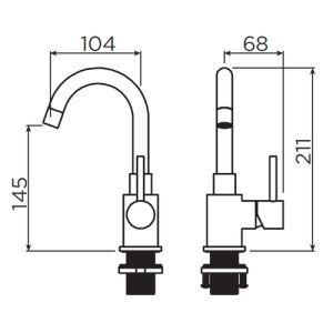 Clou Xo CL061400129 type 1 basin mixer chrome