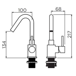 Clou Xo CL061400729 type 7 basin mixer chrome