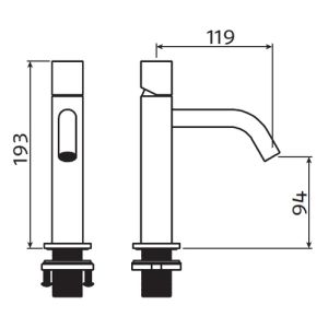 Clou Xo CL061401229 type 12 basin mixer chrome