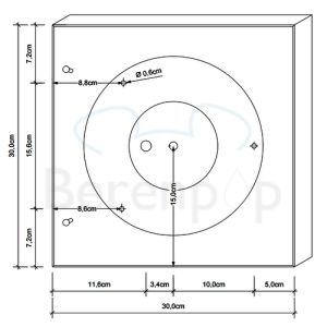 Decor Walther 0218800 CUT 30 N LED wand- plafondlamp 30x30cm chroom