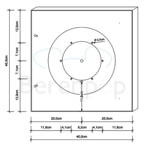 Decor Walther 0218900 CUT 40 N LED wand- plafondlamp 40x40cm chroom