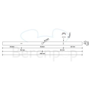 Decor Walther 0306860 OMEGA 200 wandlamp 100,5x8,5cm mat zwart