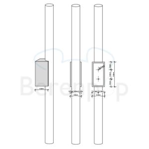 Decor Walther 0319660 OMEGA 2 wandlamp 30/50x5cm mat zwart
