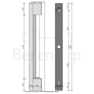 Decor Walther 0320560 OMEGA 50 wandlamp 50,5x8,5cm mat zwart