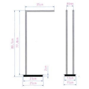 Decor Walther 0504850 Straight 2 handdoekhouder standaard mat wit