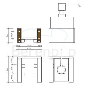 Decor Walther Ziegel 0590900 BK WSP Seifenspender weißes Porzellan/ Chrom (Outlet)