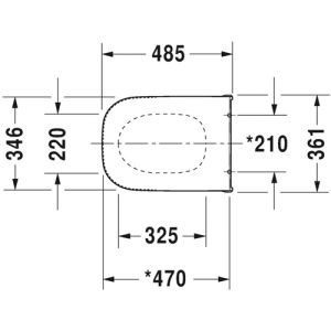 Duravit D-Code 0060310000 WC-Sitze Vital mit Deckel weiß