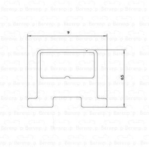 Duscholux 620201.01.030.2150 magneetprofiel, 215cm, manhattan