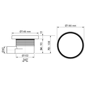 Easy Drain Aqua Round AQUARDX15MSI6 doucheput ø15cm zijuitloop