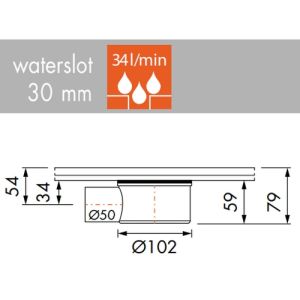 Easy Drain Multi EDMSI sifon zijuitloop laag uitgang 50mm