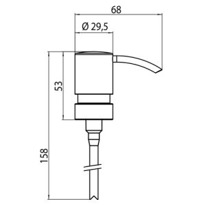Emco 222100190 metering pump metal chrome