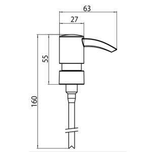 Emco 222100191 dosing pump plastic chrome