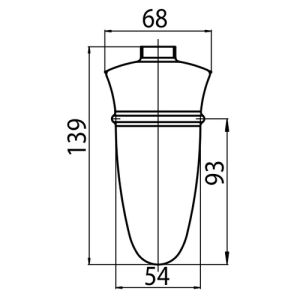 Emco Amphora 192100090 glass part soap dispenser clear