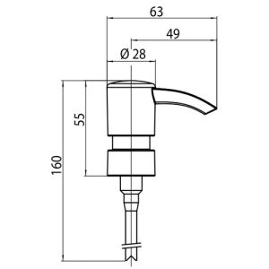 Emco Loft 052101691 metering pump plastic stainless steel brushed