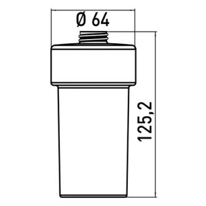 Emco Polo 072100090 glass part soap dispenser clear