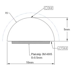 Exa-Lent Universal DS57200 sill profile 200cm, 5mm high, with adhesive strip, transparent
