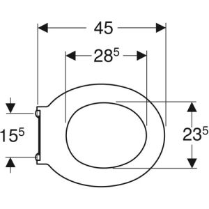 Geberit 300 Comfort 501387001 toilet seat without cover white