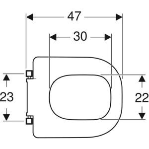 Geberit 300 Comfort Square S8H51104000G toilet seat without cover white