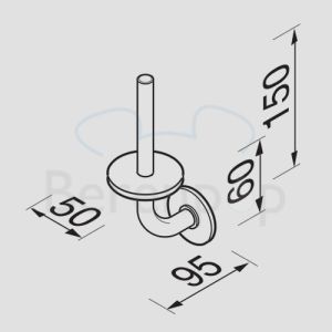 Geesa Hotel 126 reserverolhouder chroom (OUTLET)
