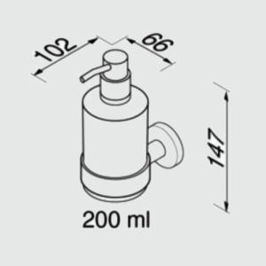 Geesa Nemox Black 91651606 soap dispenser 200ml wall matte black