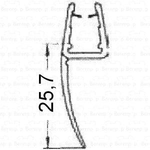 HSK Kienle E87072-2 Schleppprofildichtung, lang, 25,7mm, 200cm, 8mm *nicht mehr lieferbar*