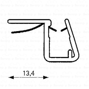 HSK Kienle E87074-1 vertikale Dichtung, 200cm, 8mm