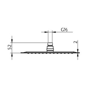 HSK Shower & Co! 1100055 hoofddouche vierkant super-vlak 300x300x2mm RVS gepolijst