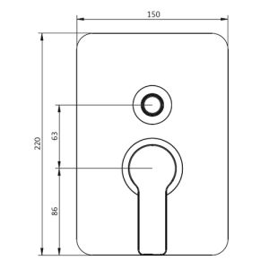 HSK Dusche & Co! 1180039 Einbau Bad-/Duscharmatur Softcube mit Umsteller (2 Abgänge) chrom (Outlet)