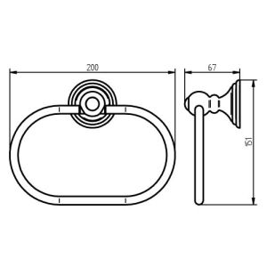 Haceka Allure 1126173 handdoekring chroom