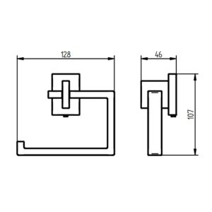 Haceka Rand 1143812 Toilettenpapierhalter chrom