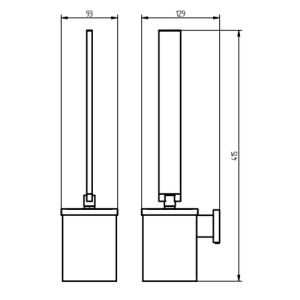 Haceka Edge 1143816 toilet brush chrome