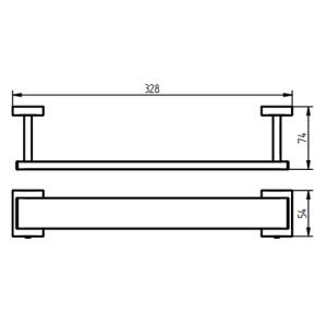 Haceka Edge 1144826 Gästehandtuchhalter 30cm chrom