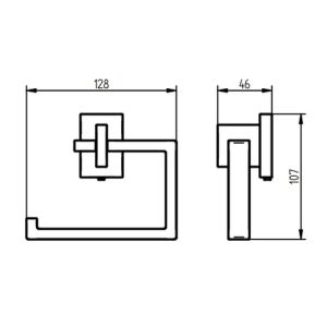 Haceka Kante 1208802 Toilettenpapierhalter graphit
