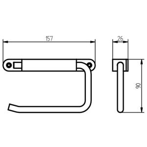 Haceka Ixi 1208510 Toilettenpapierhalter mattschwarz