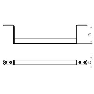 Haceka Ixi 1208577 bath handle 34cm matte black