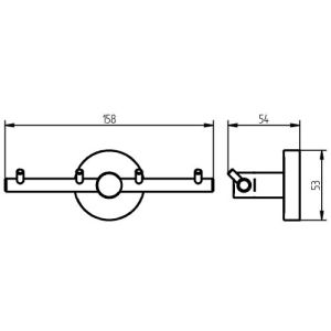 Haceka Kosmos Tec 1111997 kapstokje RVS geborsteld