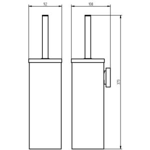 Haceka Mezzo Tec 1111558 toilet brush stainless steel brushed