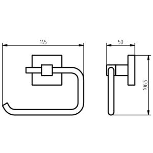 Haceka Mezzo chrom 1118010 Toilettenpapierhalter chrom