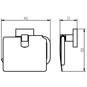 Haceka Mezzo chrom 1125570 Toilettenpapierhalter mit Klappe chrom