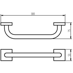 Haceka Mezzo chroom 1125574 badgreep 30cm chroom