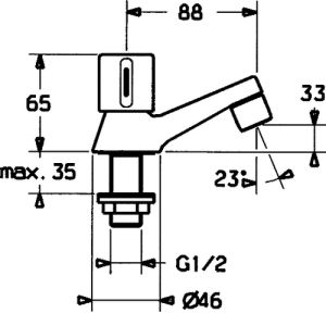 Hansa Nova 008921160050 fonteinkraan staand chroom