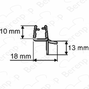 Huppe universal 070005 Ablaufleiste II, 210cm / 8mm (jetzt nur noch als 2 x 105cm erhältlich)