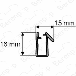 Huppe universal 070006 Ablaufprofil, 200cm / 8mm