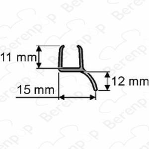 Huppe Universal 070014 Dichtungsprofil, 200,8cm / 6mm