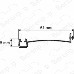 Huppe universal 070025 Dichtungsprofil II, 200cm / 8mm