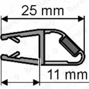 Huppe universal 070031 Magnetleiste für Türflügel links, 200cm / 6mm
