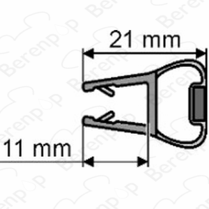 Huppe universal 070033 Magnetstreifen, 200cm / 6mm