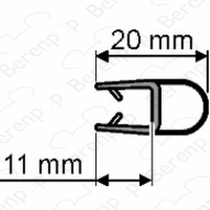 Huppe Universal 070039 O-Profil, 201cm / 6mm