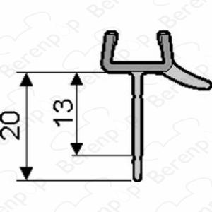 Huppe universal 070055 Ablaufprofil gebogen 105cm / 6mm