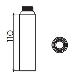 Clou CL060300241 extension piece 11 cm for Freddo 2 brushed stainless steel